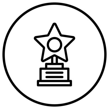 Ödül Vektörü Simgesi Tasarım İllüstrasyonu