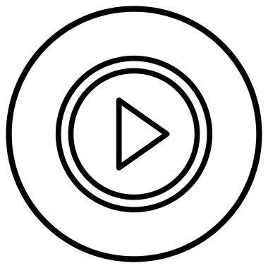 Oynatma düğmesi Vektör Simgesi Tasarım İllüstrasyonu