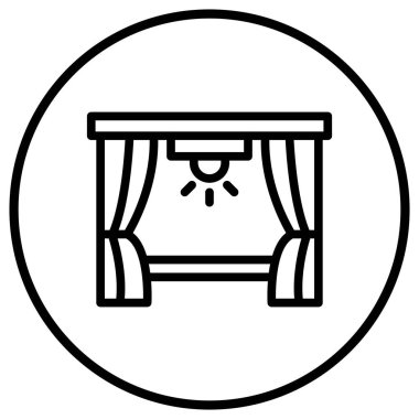 Sahne Vektörü Simgesi Tasarım İllüstrasyonu