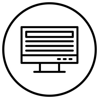 Çevrimiçi Vektör Simgesi Tasarım İllüstrasyonu