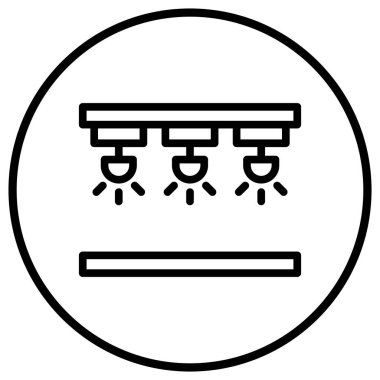 Spotlight Vektör Simgesi Tasarım İllüstrasyonu