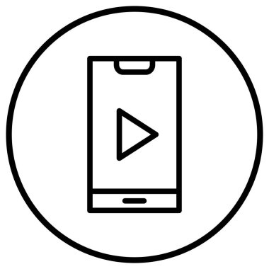 Video Vektörü Simgesi Tasarım İllüstrasyonu