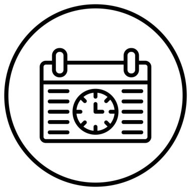 Saat Vektörü Simgesi Tasarım İllüstrasyonu