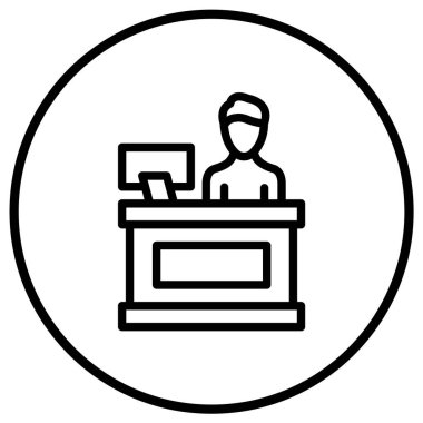 Çalışan Vektör Simgesi Tasarım İllüstrasyonu