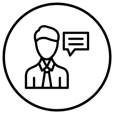 Danışman Vektör Simgesi Tasarım İllüstrasyonu