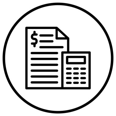 Bütçe Vektörü Simgesi Tasarım Çizimi