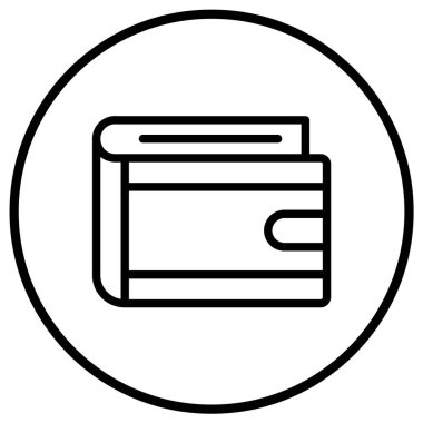 Cüzdan Vektörü Simgesi Tasarım İllüstrasyonu