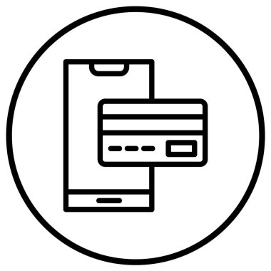 Çevrimiçi ödeme vektörü Simge Tasarımı İllüstrasyonu