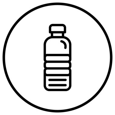 Su Şişesi Vektör Simgesi Tasarım Çizimi