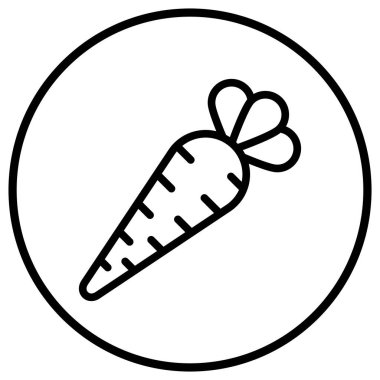 Havuç Vektörü Simgesi Tasarım İllüstrasyonu