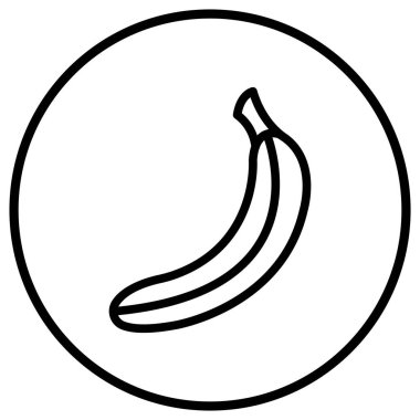 Muz Vektörü Simgesi Tasarım İllüstrasyonu