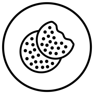 Çerezler Vektör Simgesi Tasarım İllüstrasyonu