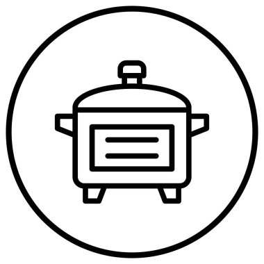 Cooker Vektör Simgesi Tasarım İllüstrasyonu