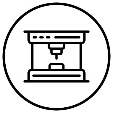 Kahve Üreticisi Vektör Simgesi Tasarım İllüstrasyonu