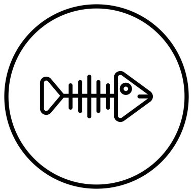 Balık Kuyruğu Vektör Simgesi Tasarımı Çizimi