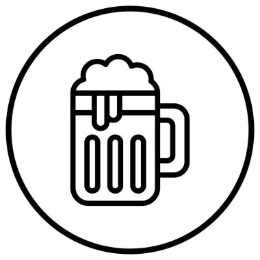 Bira Vektörü Simgesi Tasarım İllüstrasyonu