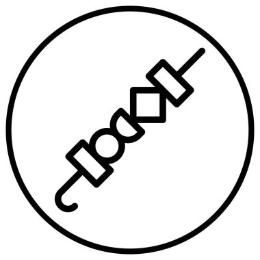 Şiş Vektör Simgesi Tasarım İllüstrasyonu