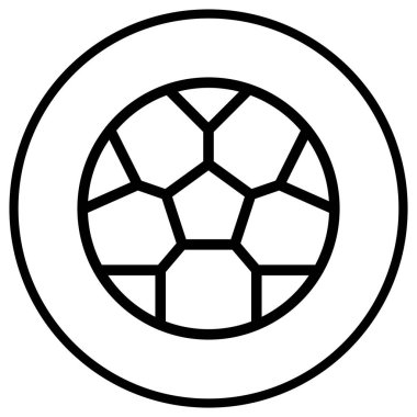 Futbol Vektörü Simgesi Tasarım İllüstrasyonu