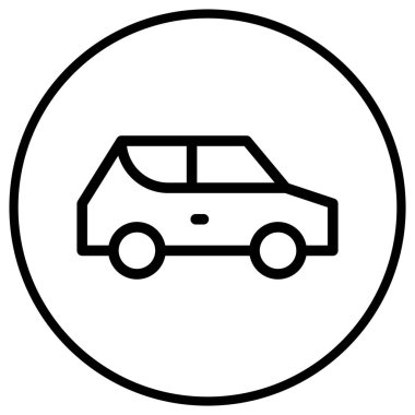 Araba Vektörü Simgesi Tasarım İllüstrasyonu