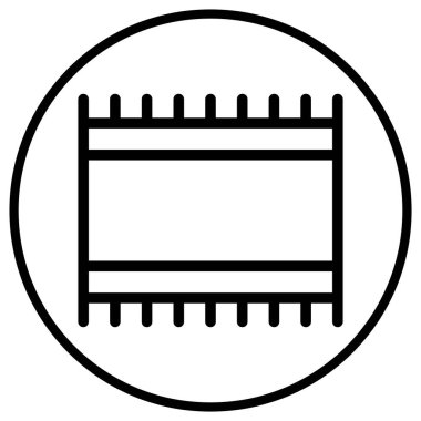 Battaniye Vektörü Simgesi Tasarım Çizimi