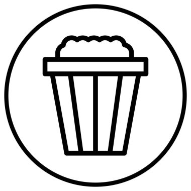 Atıştırmalık Vektör Simgesi Tasarım Çizimi