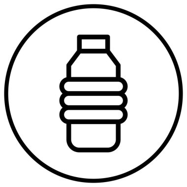 Su Şişesi Vektör Simgesi Tasarım Çizimi