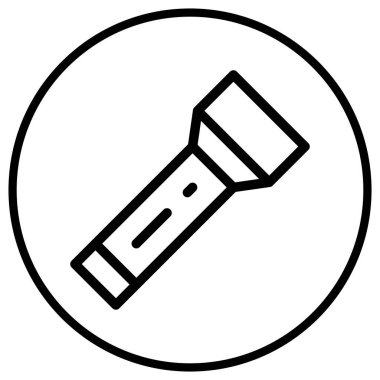 Meşale Vektörü Simgesi Tasarımı Çizimi