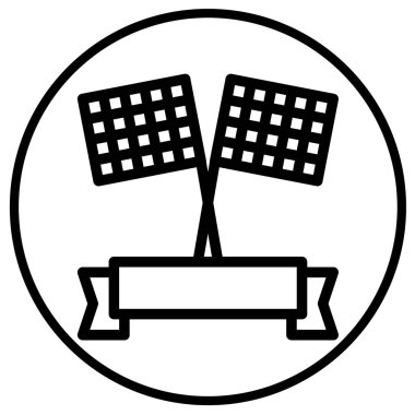 Bayrak Vektörü Simgesi Tasarım İllüstrasyonu