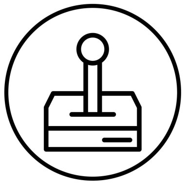 Joystick Vektör Simgesi Tasarım Çizimi