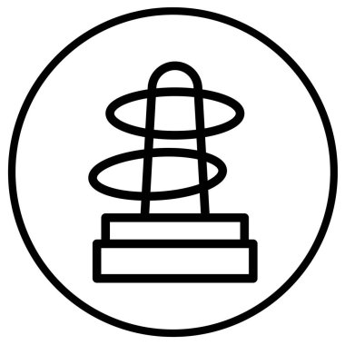 Halka Vektörü Simgesi Tasarım İllüstrasyonu