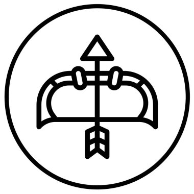 Yay Vektörü Simgesi Tasarım İllüstrasyonu