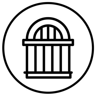 Kapı Vektörü Simgesi Tasarım İllüstrasyonu