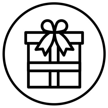 Hediye Kutusu Vektör Simgesi Tasarım İllüstrasyonu