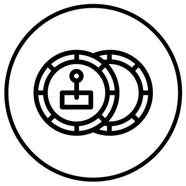 Madeni Para Vektörü Simgesi Tasarım İllüstrasyonu