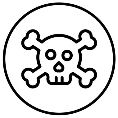 Kurukafa Vektörü Simgesi Tasarım İllüstrasyonu