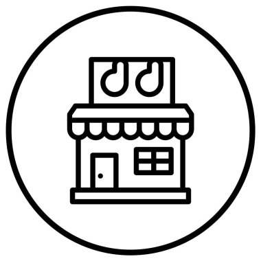 Et dükkanı Vektör Simgesi Tasarım İllüstrasyonu