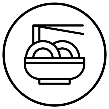 Erişte Vektörü Simgesi Tasarım İllüstrasyonu