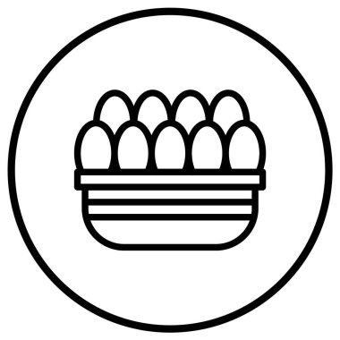 Yumurta Vektörü Simgesi Tasarım İllüstrasyonu