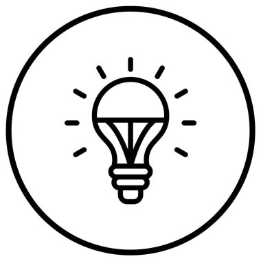 Liderlik Ampul Vektör Simgesi Tasarım İllüstrasyonu