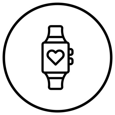 Akıllı saat Vektör Simgesi Tasarım İllüstrasyonu