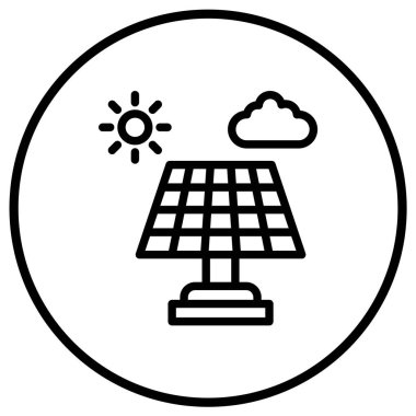 Güneş Sistemi Vektör Simgesi Tasarım İllüstrasyonu