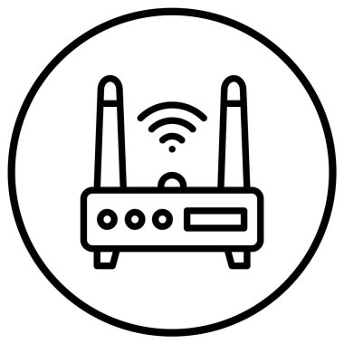 Wifi router Vektör Simgesi Tasarım İllüstrasyonu