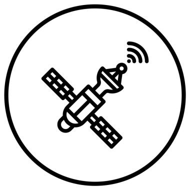 Uydu Vektör Simgesi Tasarım İllüstrasyonu