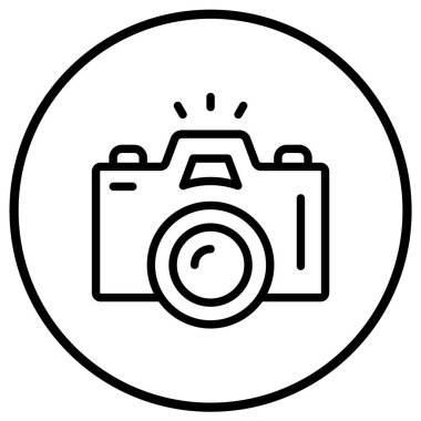 Kamera Vektörü Simgesi Tasarım İllüstrasyonu