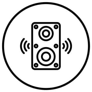 Sözcü Vektör Simgesi Tasarım İllüstrasyonu