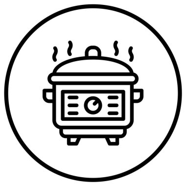 Pirinç Fırını Vektör Simgesi Tasarım İllüstrasyonu