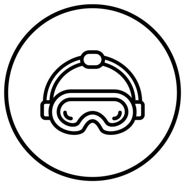 Vr gözlük Vektör Simgesi Tasarım İllüstrasyonu