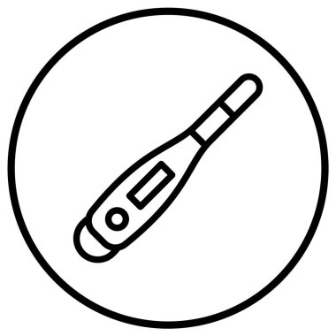 Termometre Vektör Simgesi Tasarım İllüstrasyonu