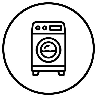 çamaşır makinesi vektör tasarım illüstrasyonu