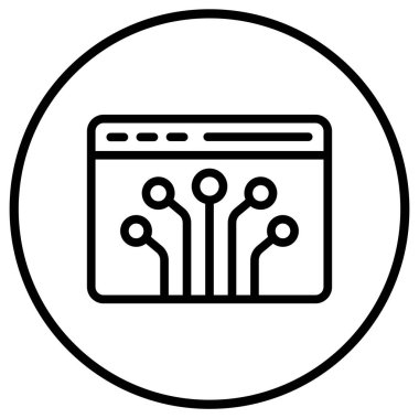 Düğüm Vektör Simgesi Tasarım İllüstrasyonu